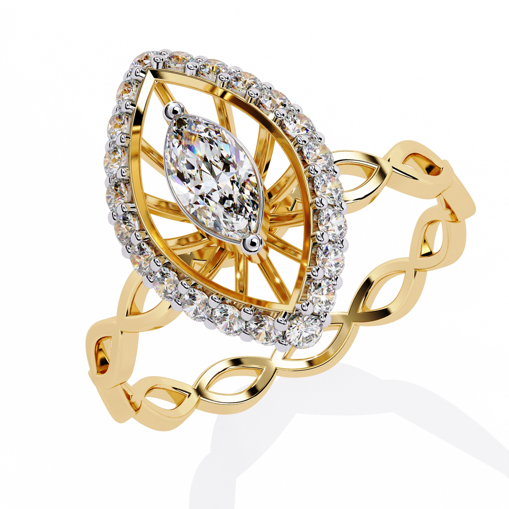 Marquise Halo Ring