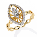 Marquise Halo Ring