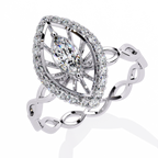 Marquise Halo Ring