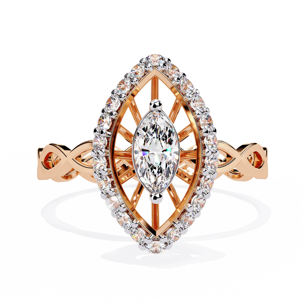 Marquise Halo Ring