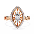 Marquise Halo Ring