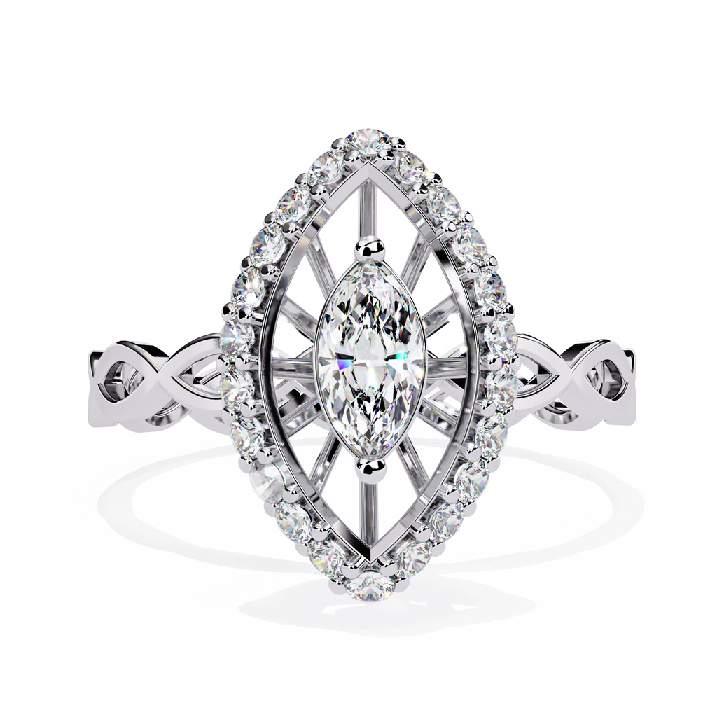 Marquise Halo Ring