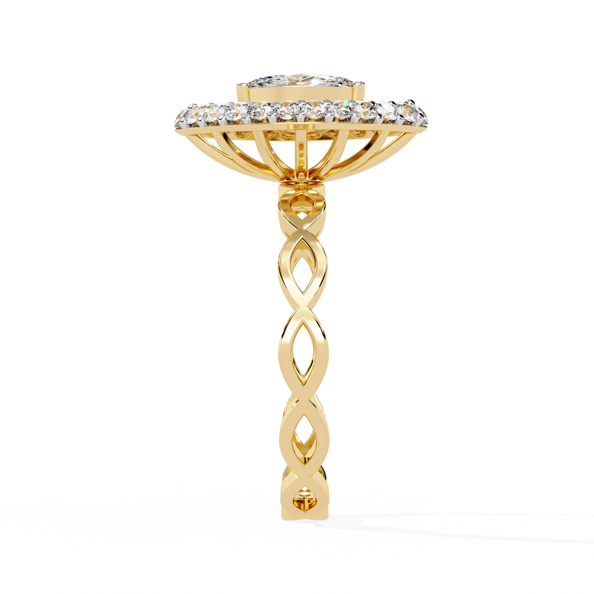 Marquise Halo Ring