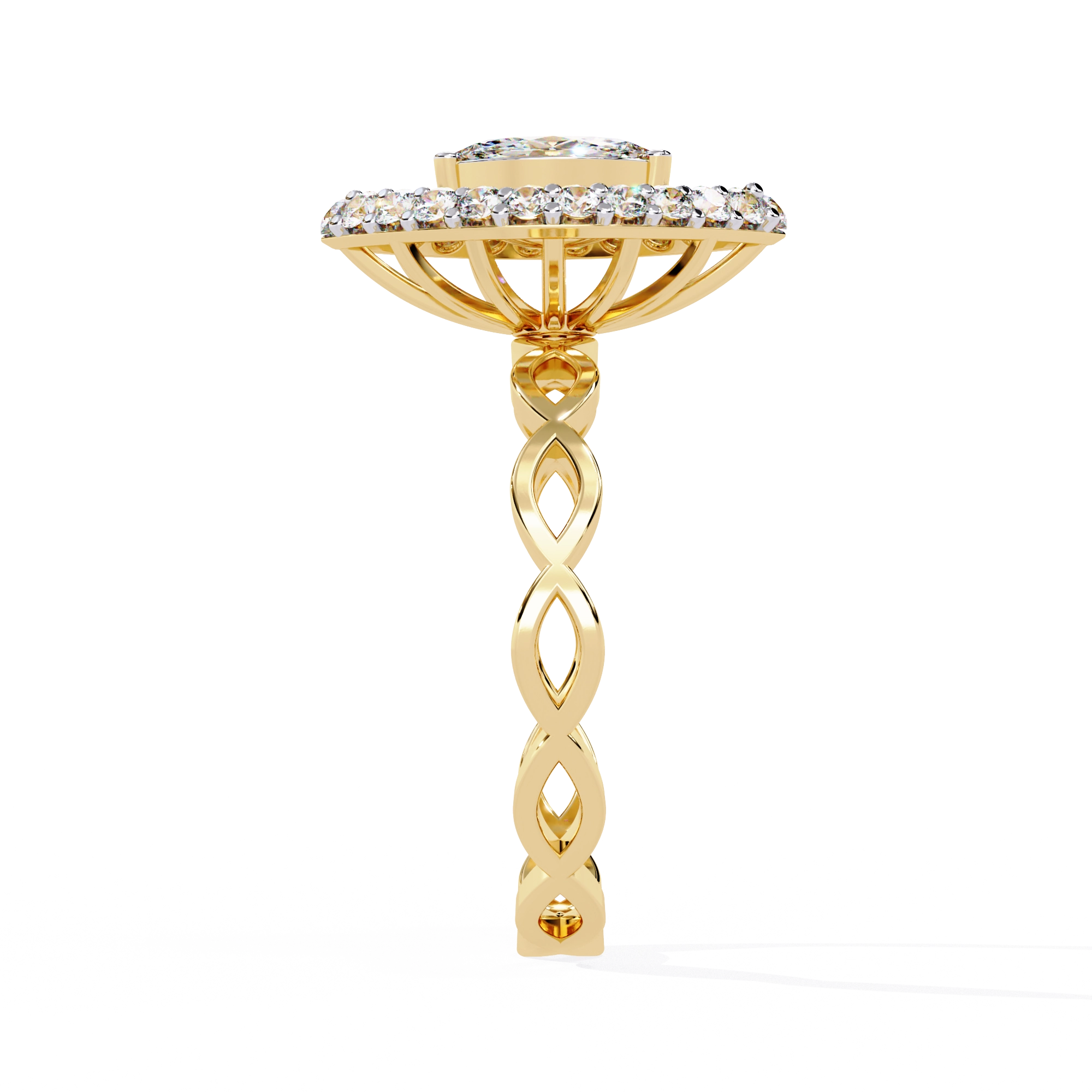 Marquise Halo Ring
