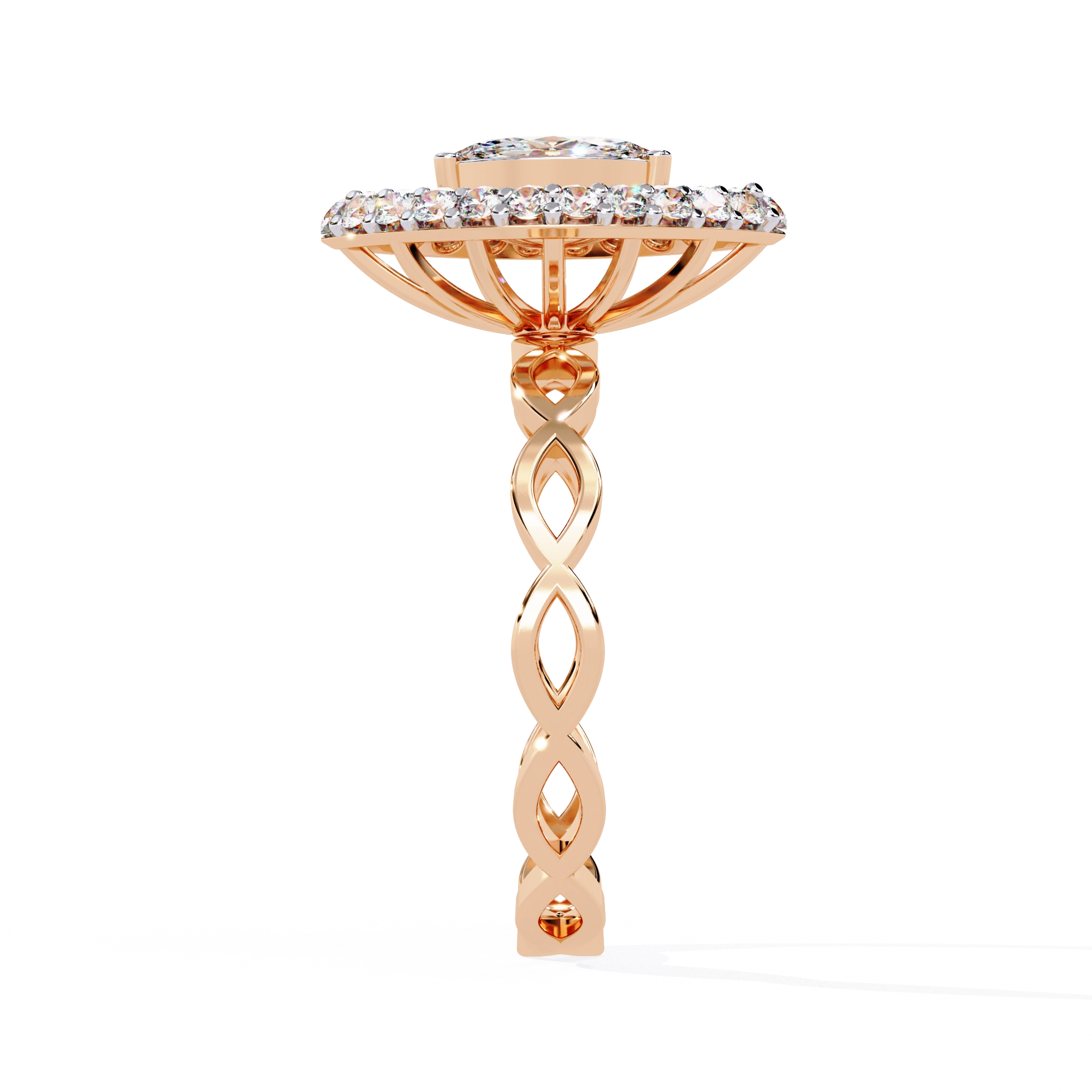 Marquise Halo Ring