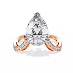 Elegant Halo Diamond Statement Ring