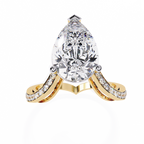 Elegant Halo Diamond Statement Ring