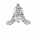 Elegant Halo Diamond Statement Ring