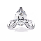 Elegant Halo Diamond Statement Ring