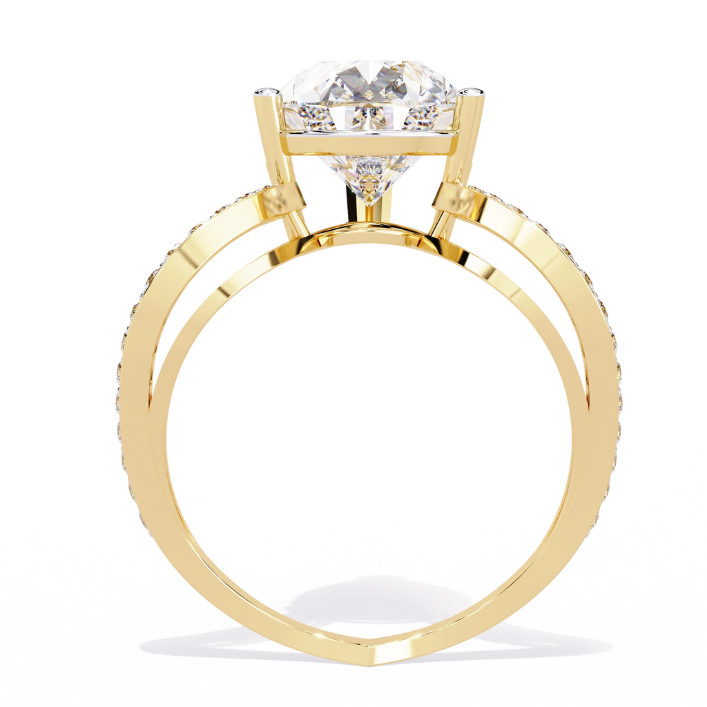 Elegant Halo Diamond Statement Ring
