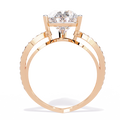Elegant Halo Diamond Statement Ring