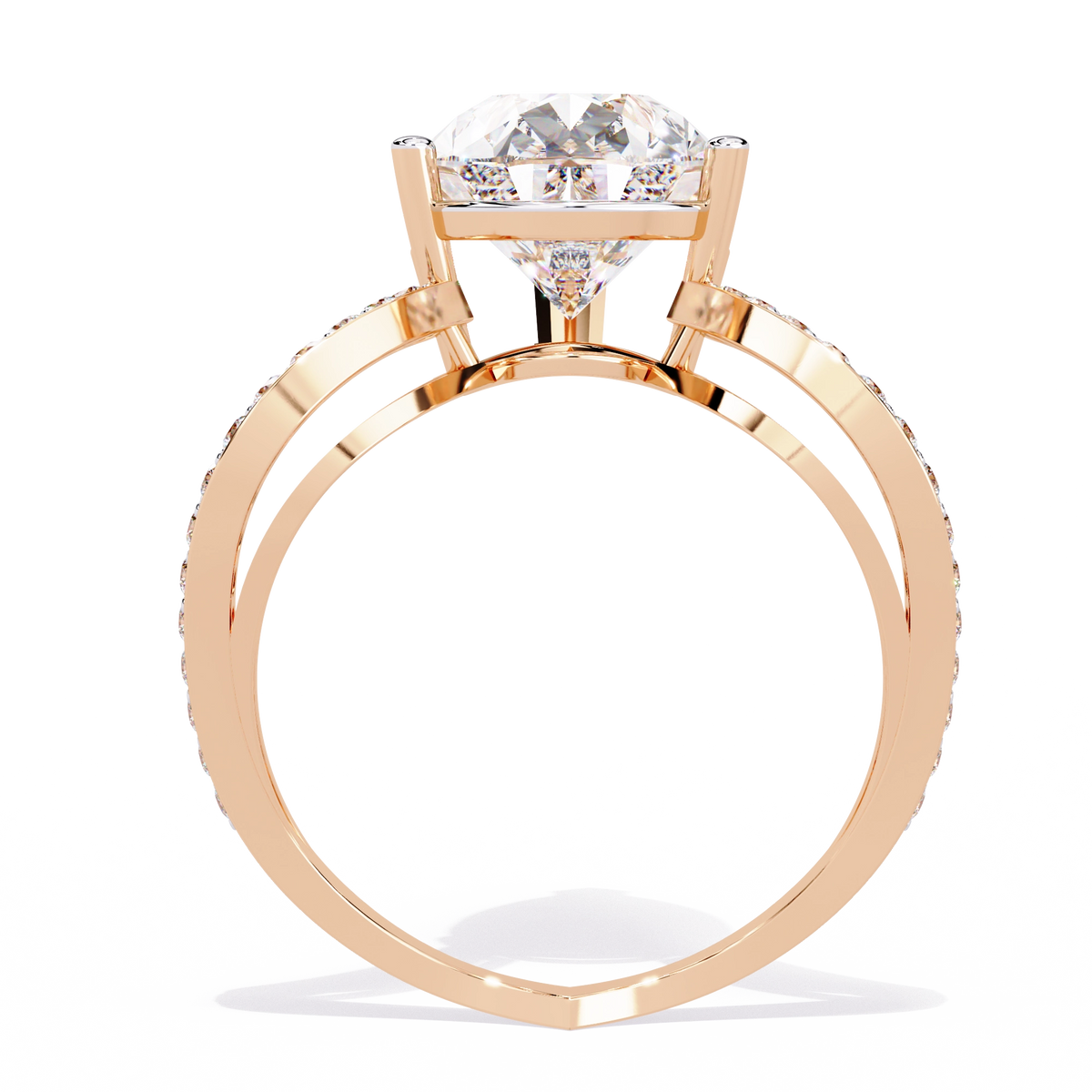 Elegant Halo Diamond Statement Ring