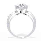 Elegant Halo Diamond Statement Ring