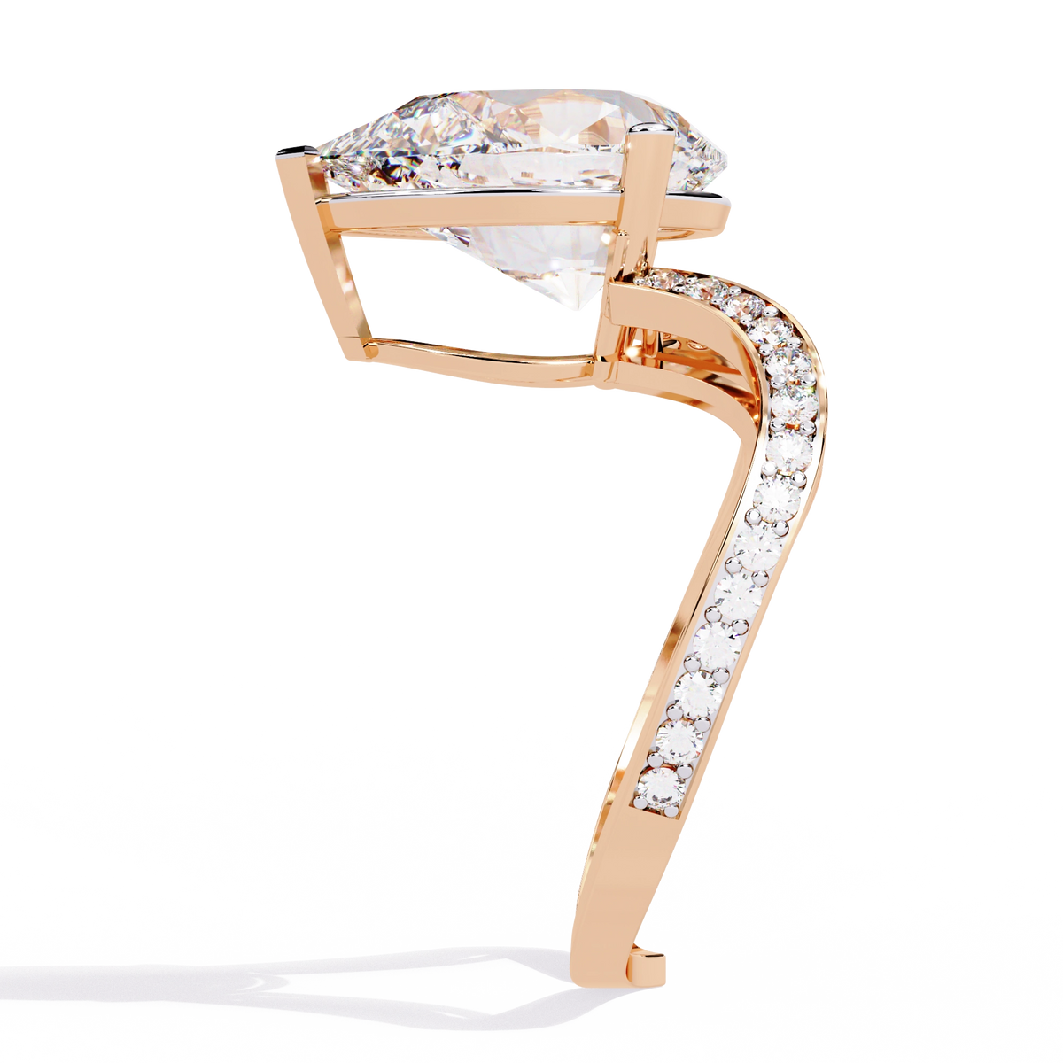 Elegant Halo Diamond Statement Ring