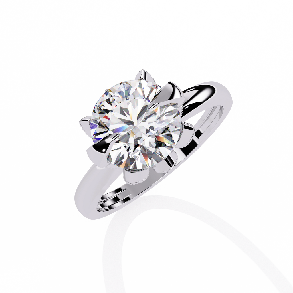 Crown Inspired Diamond Ring
