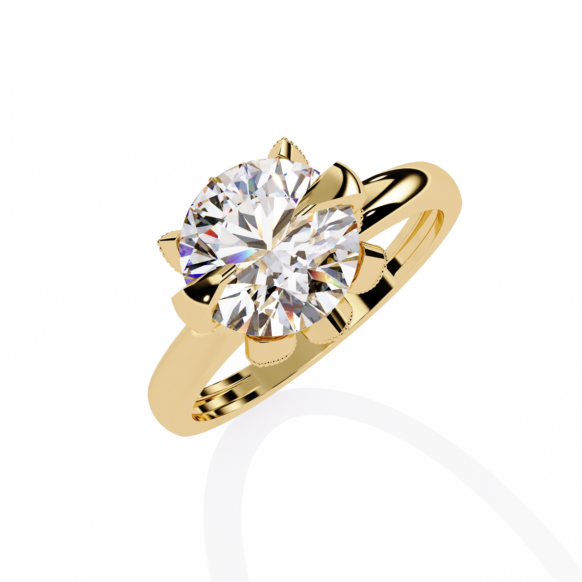 Crown Inspired Diamond Ring