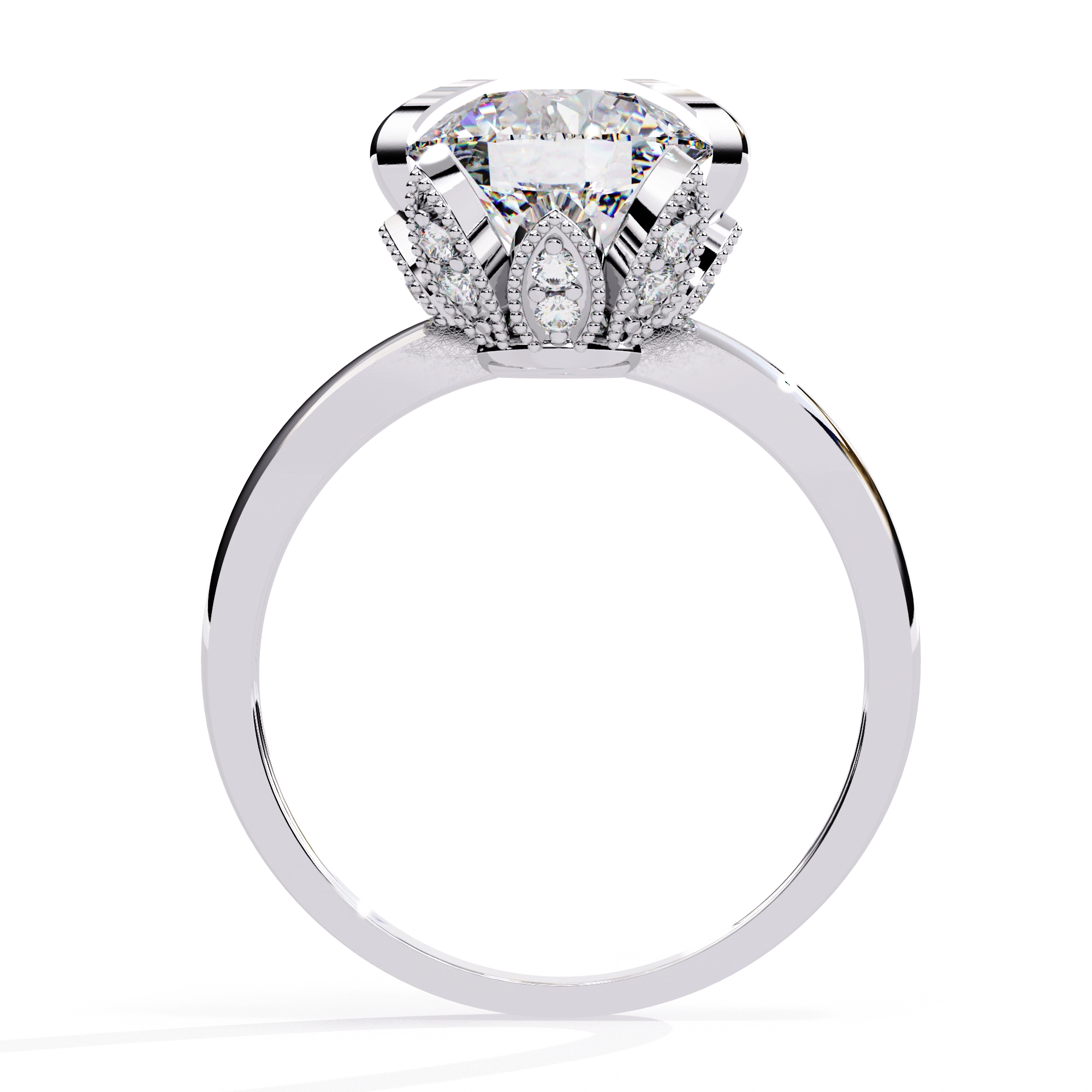 Crown Inspired Diamond Ring