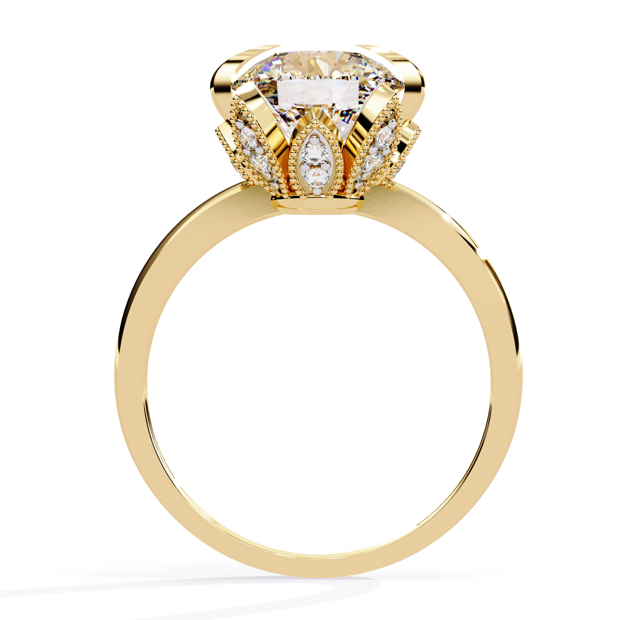 Crown Inspired Diamond Ring