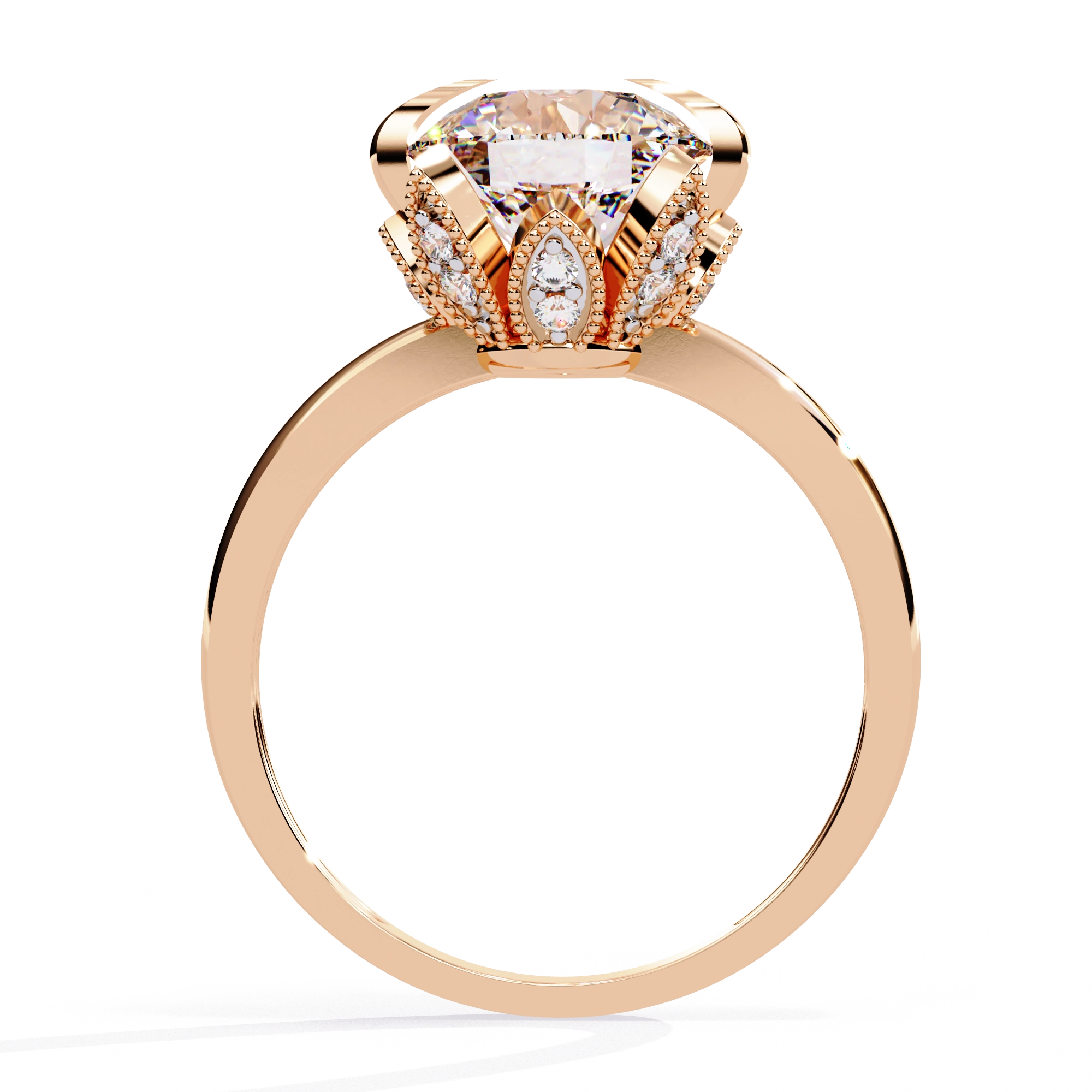 Crown Inspired Diamond Ring