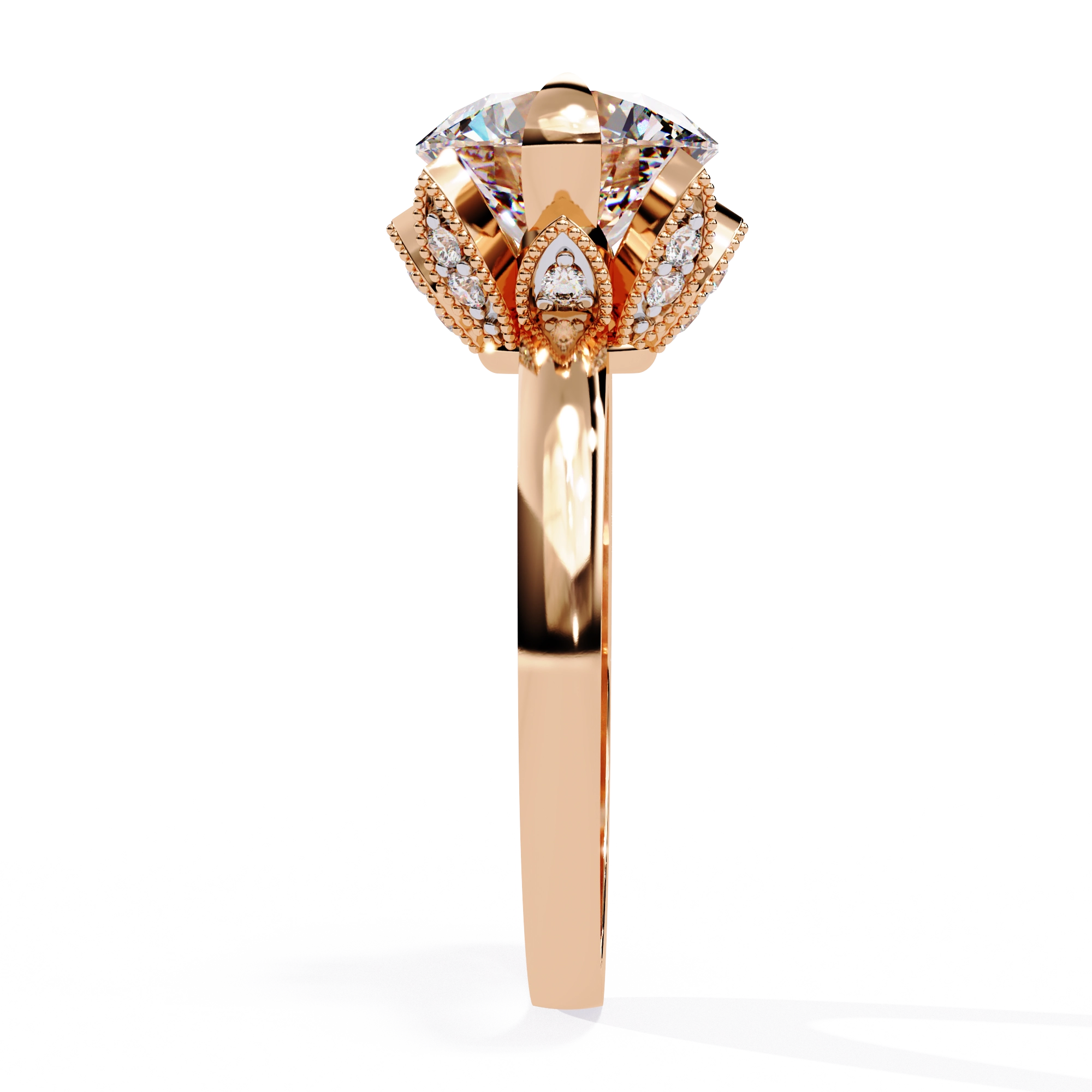Crown Inspired Diamond Ring