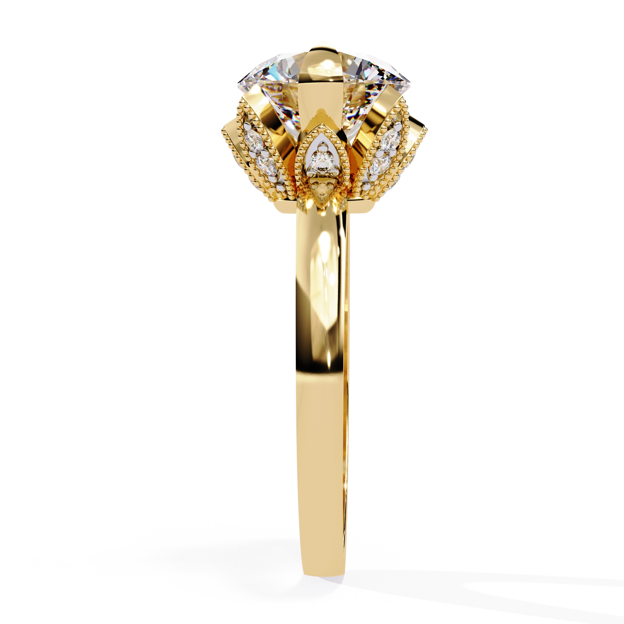Crown Inspired Diamond Ring