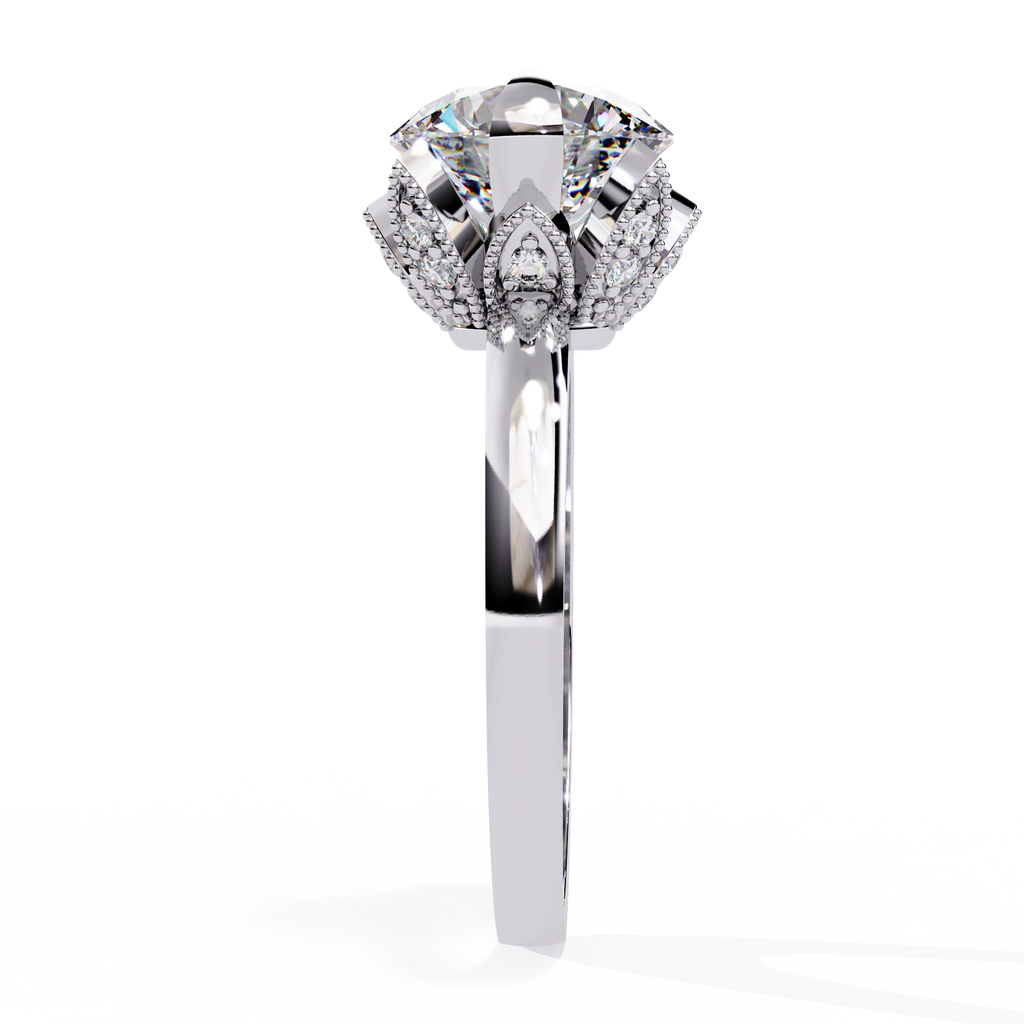 Crown Inspired Diamond Ring