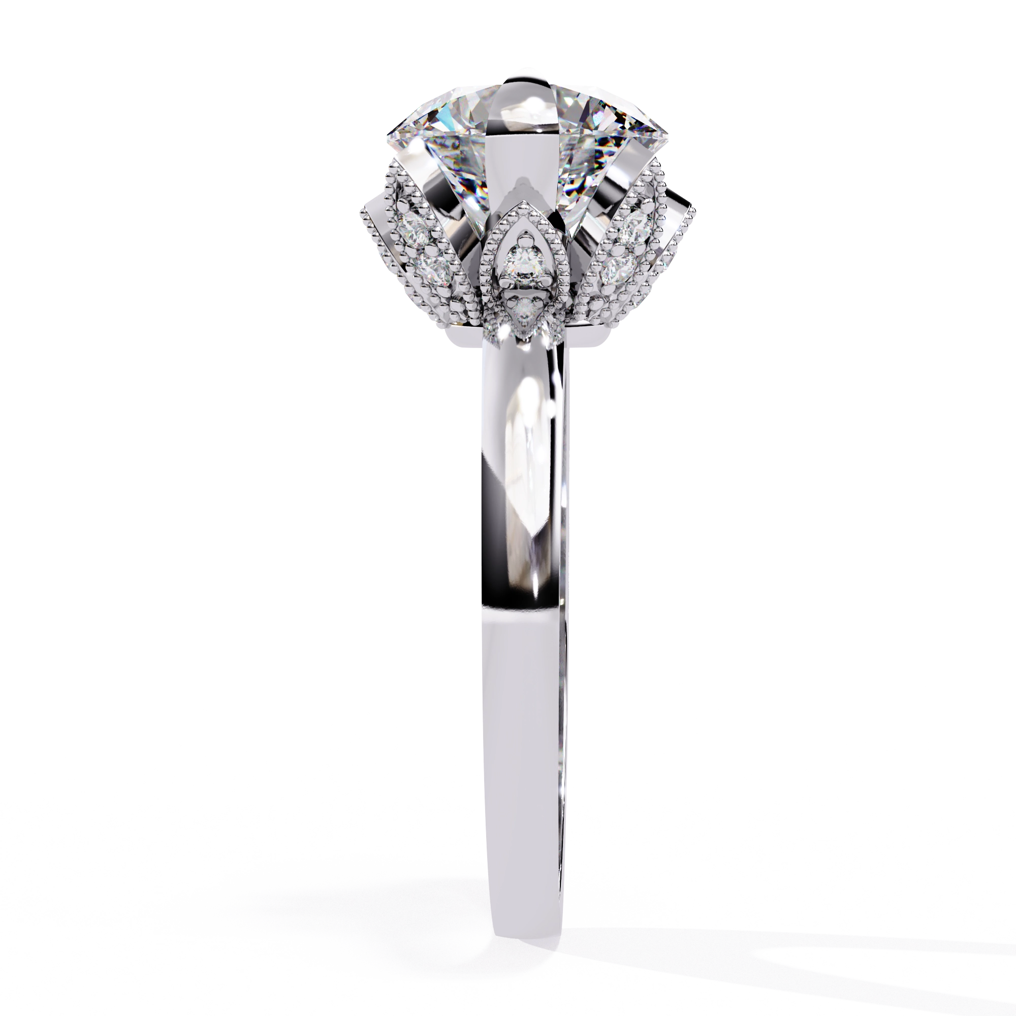 Crown Inspired Diamond Ring