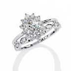 Minimal Diamond Band Ring