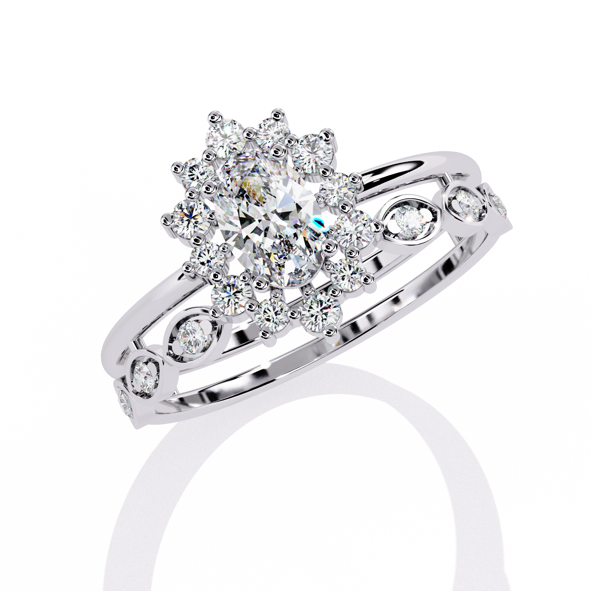Minimal Diamond Band Ring