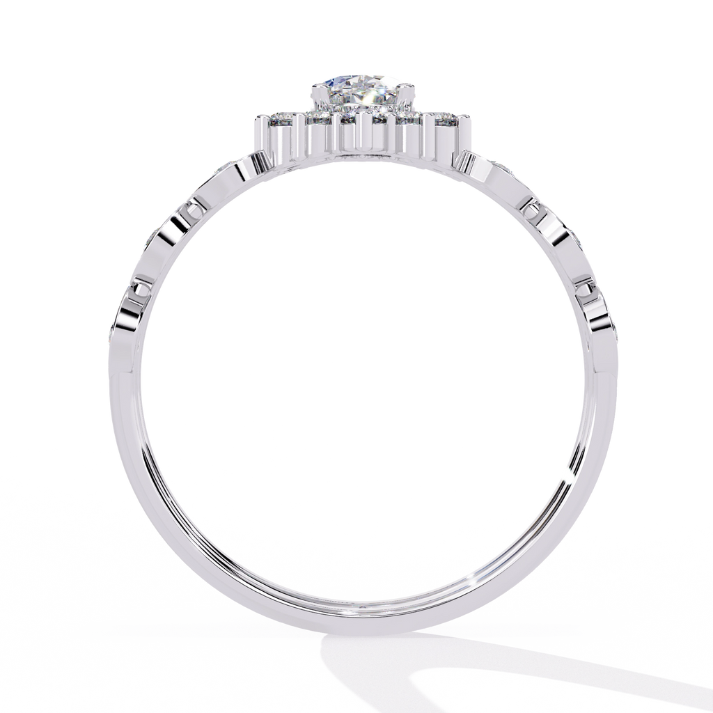 Minimal Diamond Band Ring