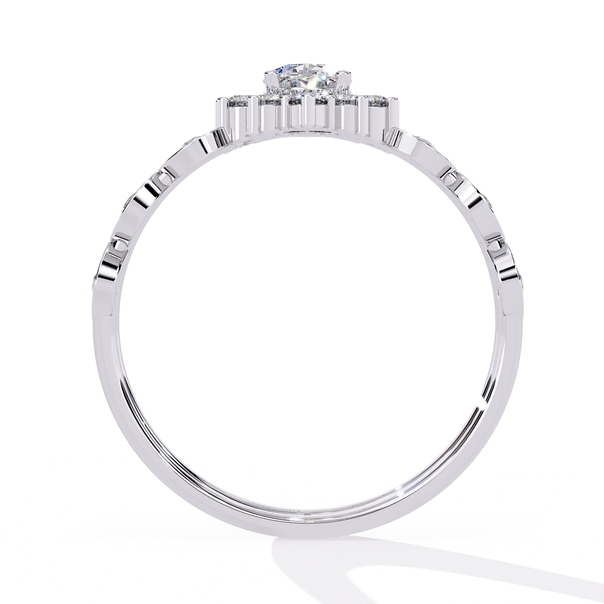 Minimal Diamond Band Ring