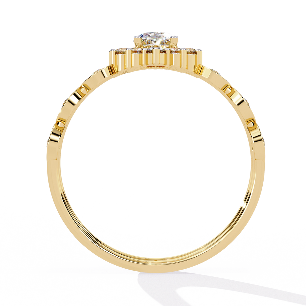 Minimal Diamond Band Ring