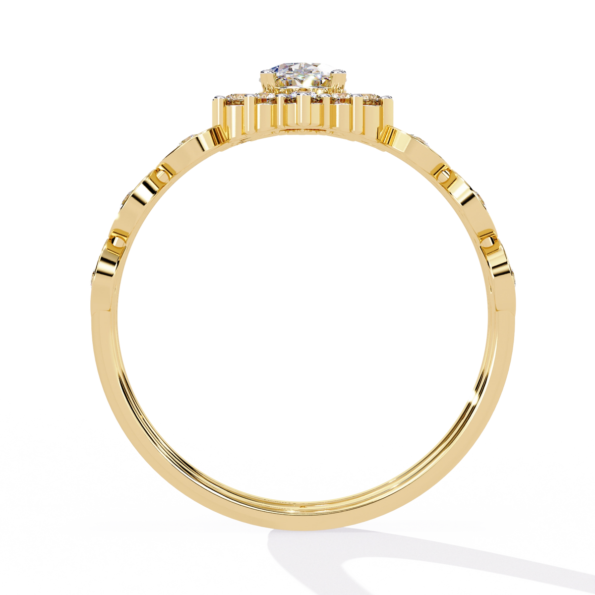 Minimal Diamond Band Ring