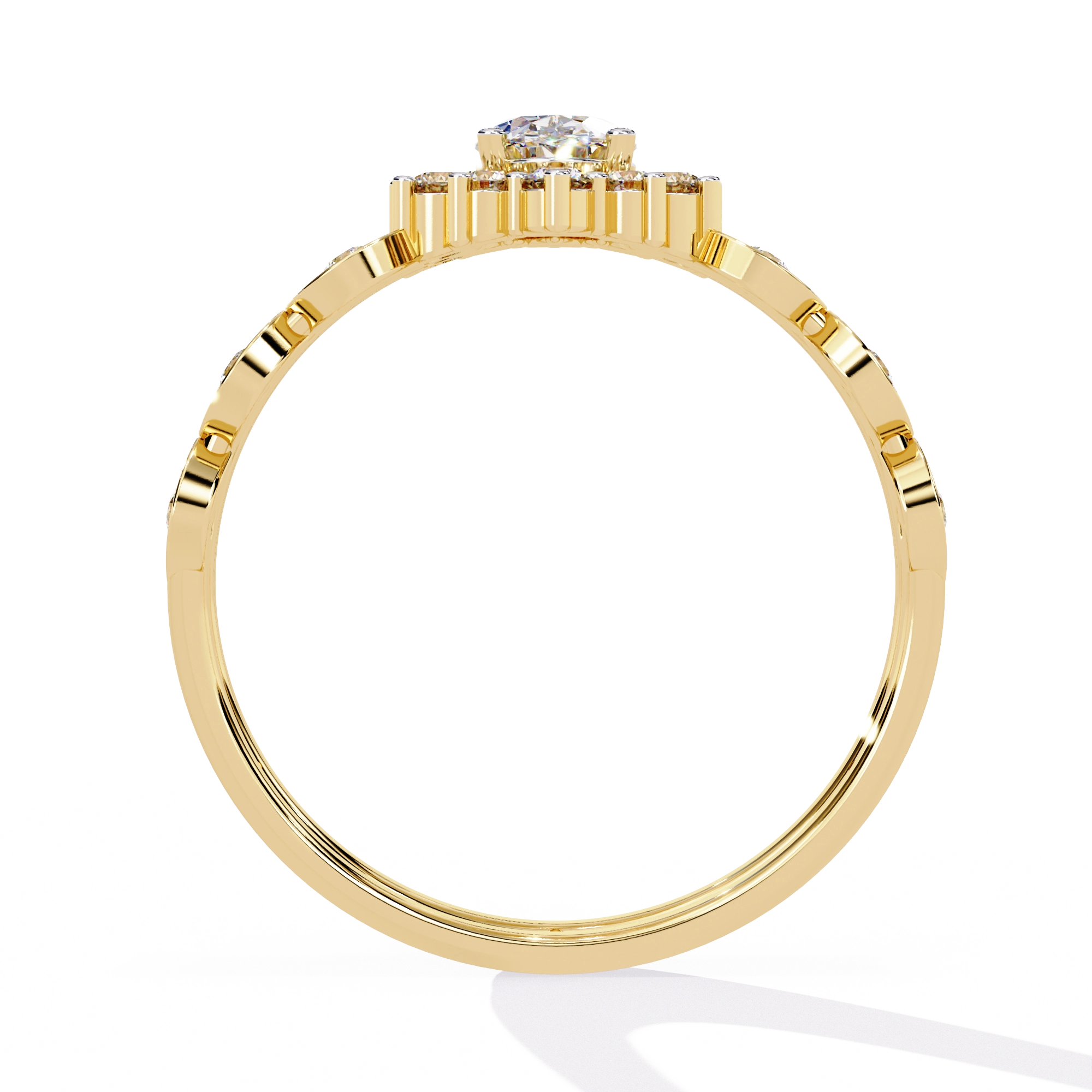 Minimal Diamond Band Ring
