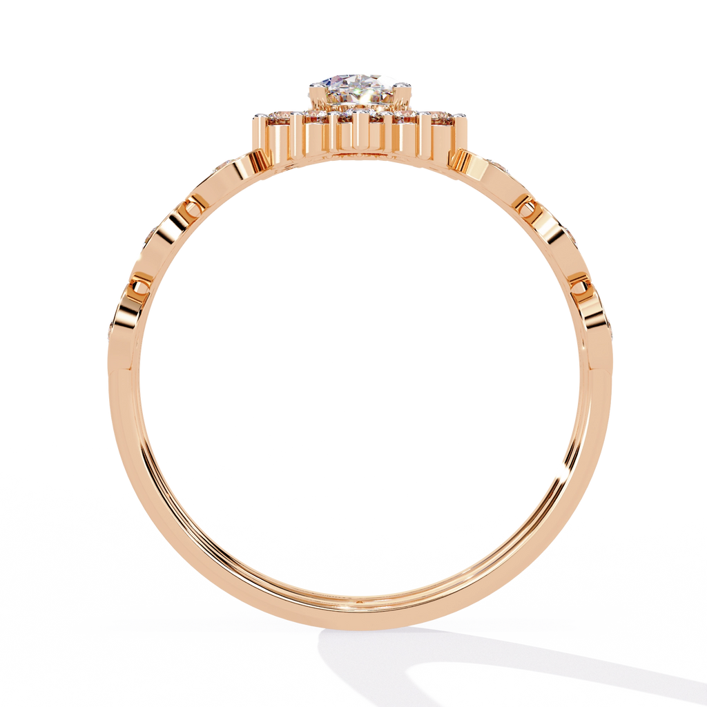 Minimal Diamond Band Ring