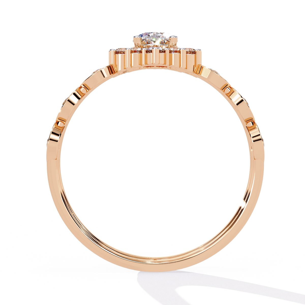 Minimal Diamond Band Ring