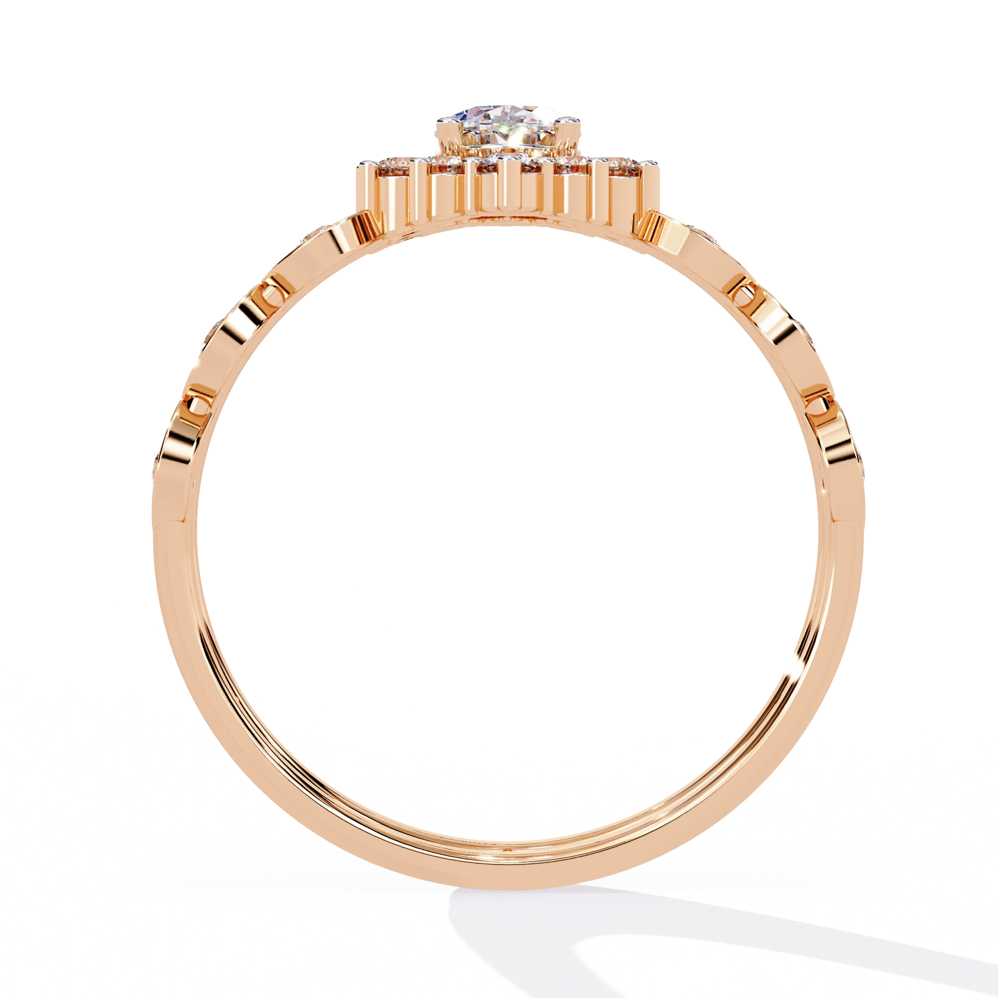 Minimal Diamond Band Ring