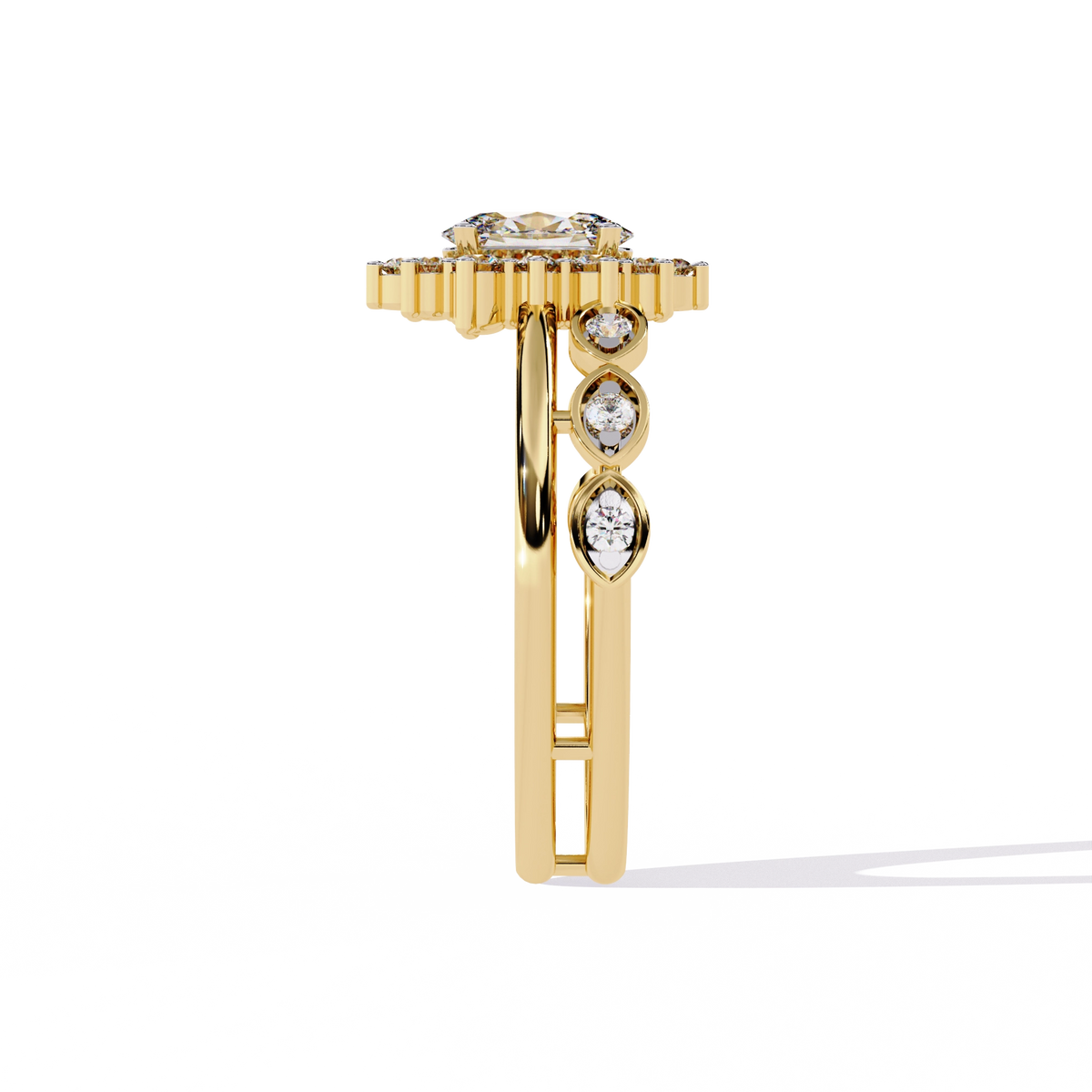 Minimal Diamond Band Ring