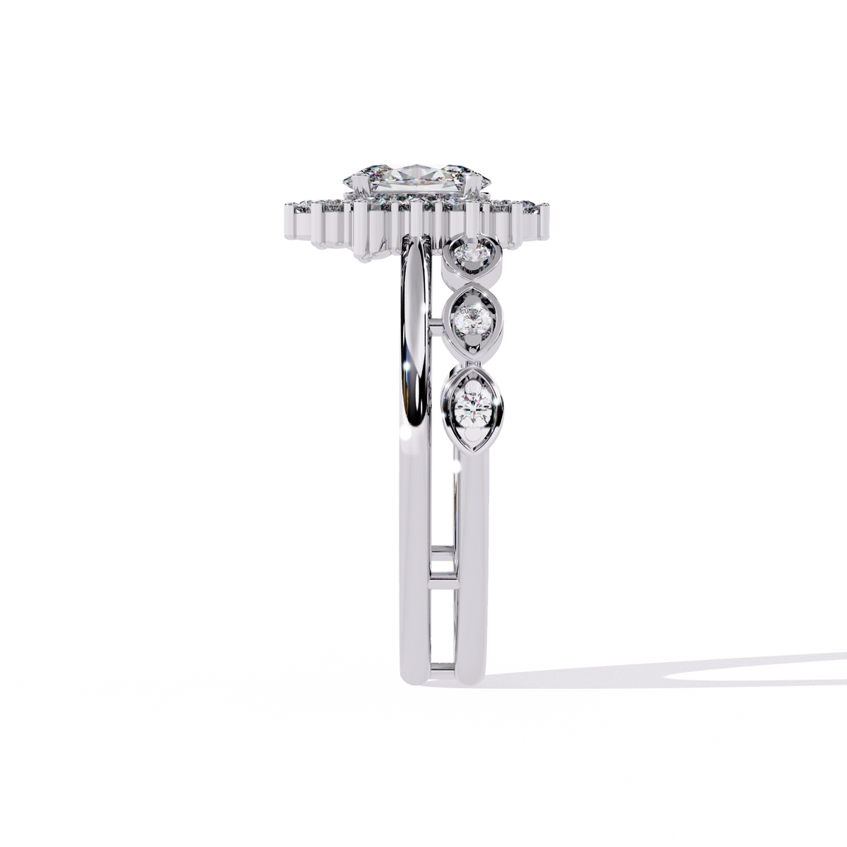 Minimal Diamond Band Ring