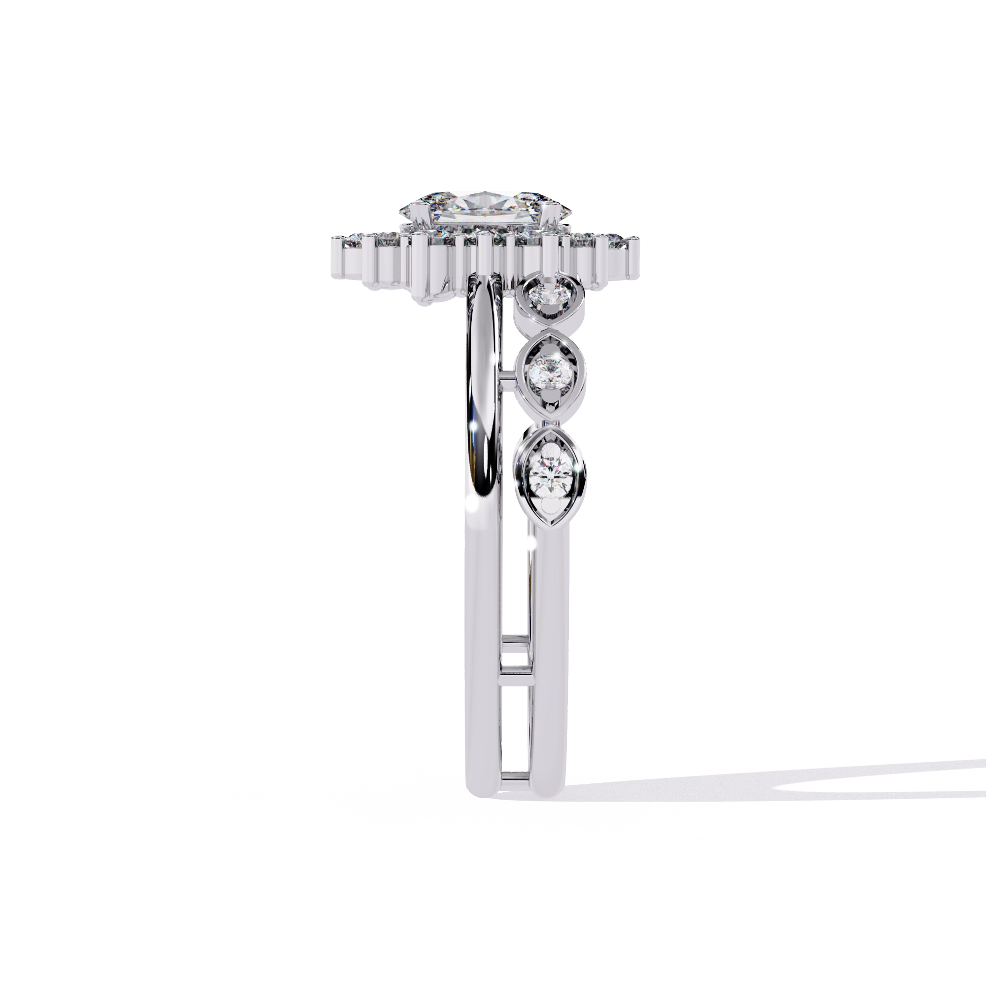 Minimal Diamond Band Ring