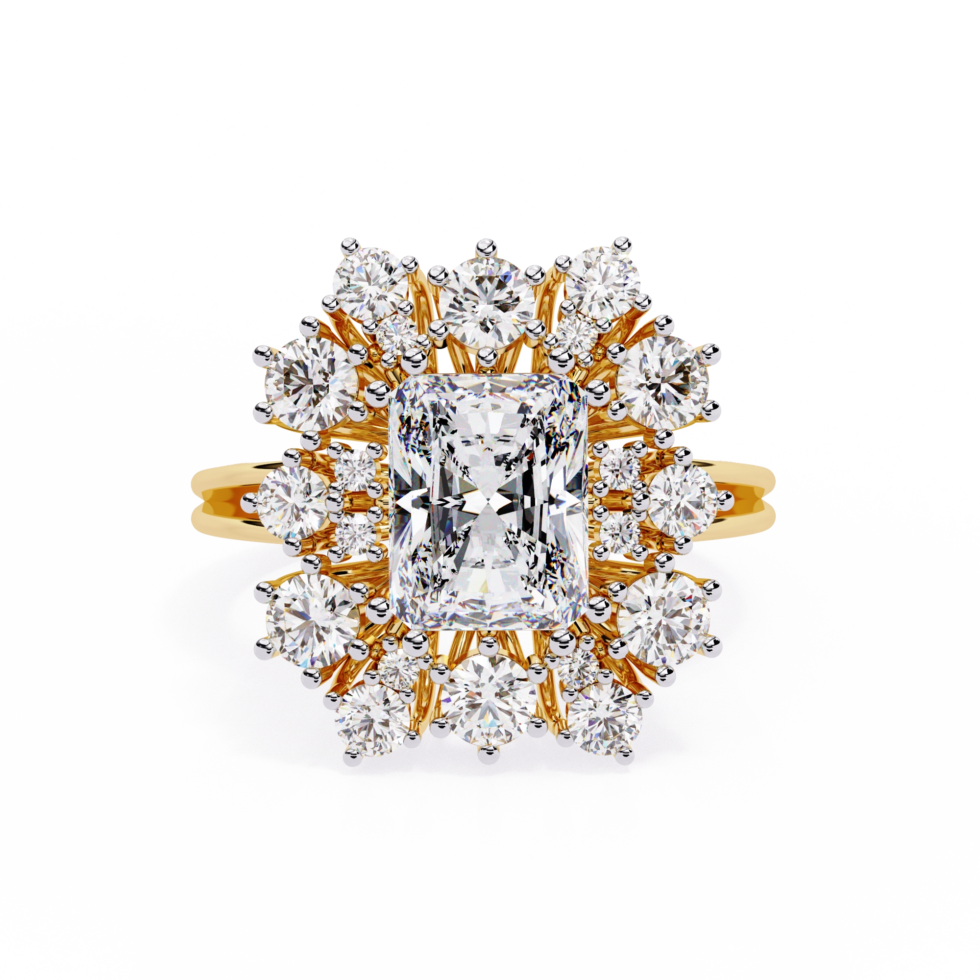 Elevated Halo Diamond Ring