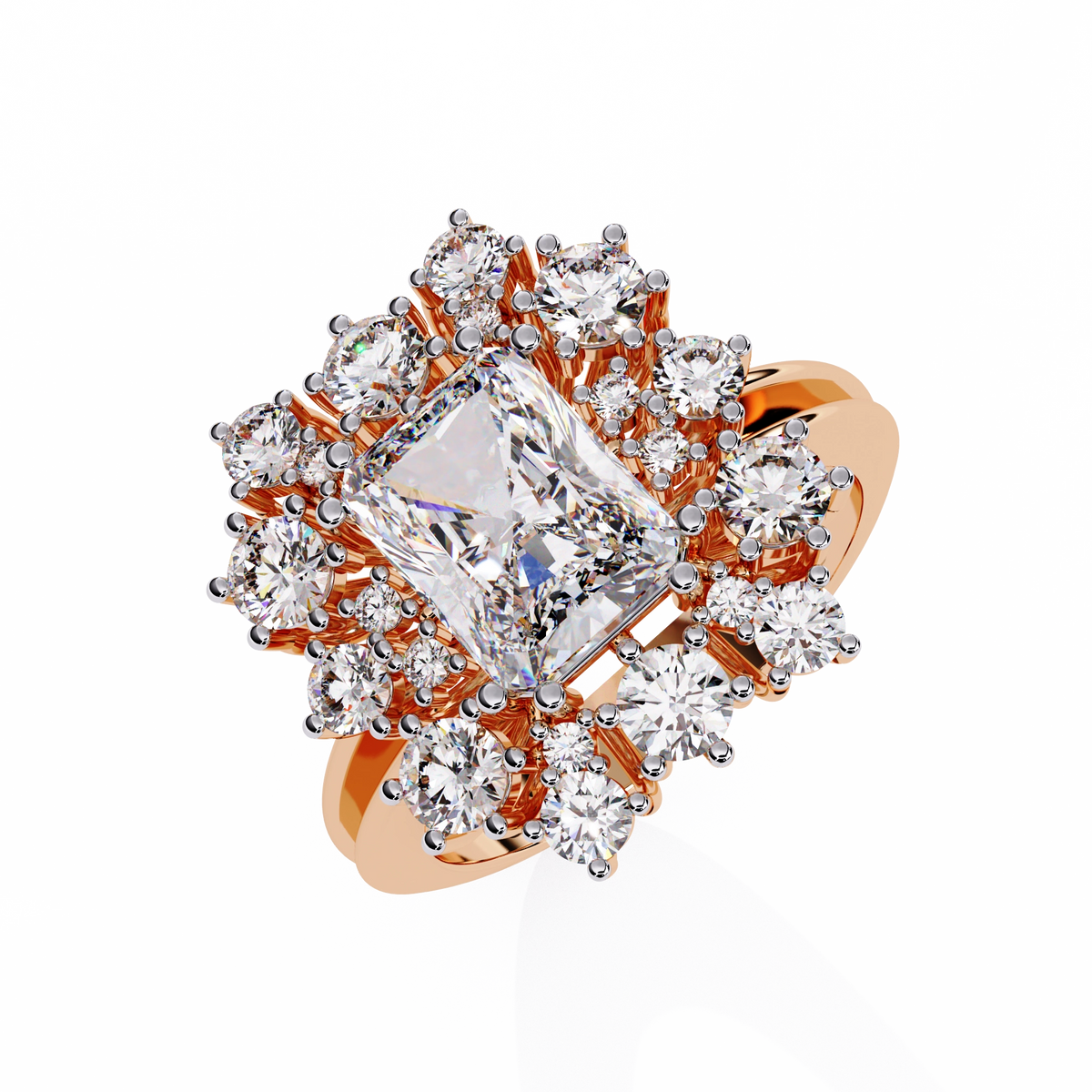 Elevated Halo Diamond Ring