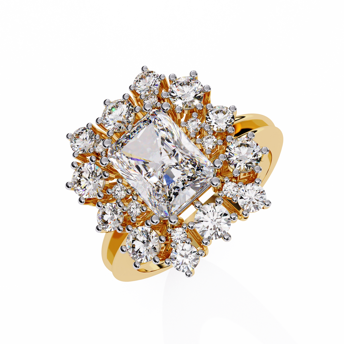 Elevated Halo Diamond Ring