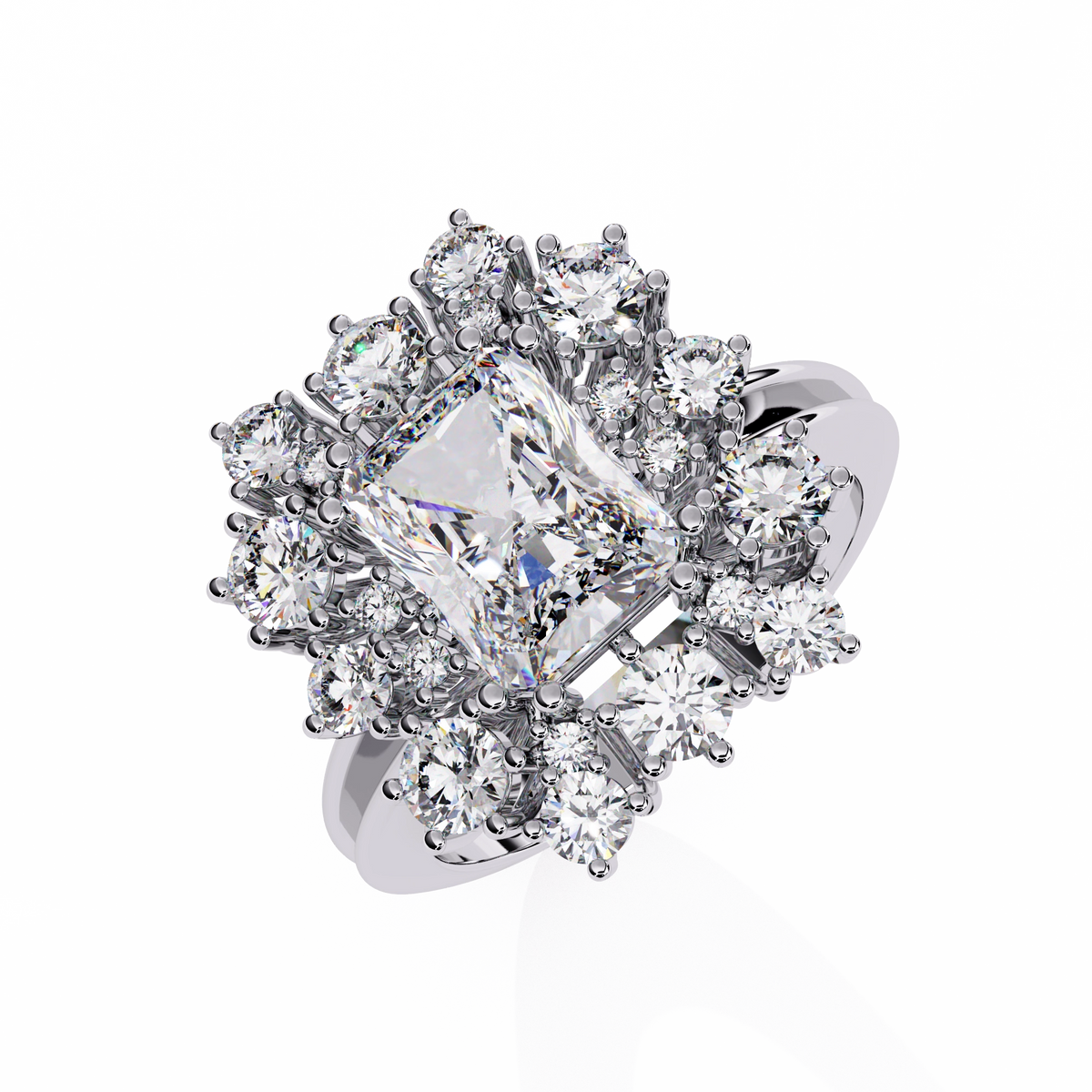 Elevated Halo Diamond Ring