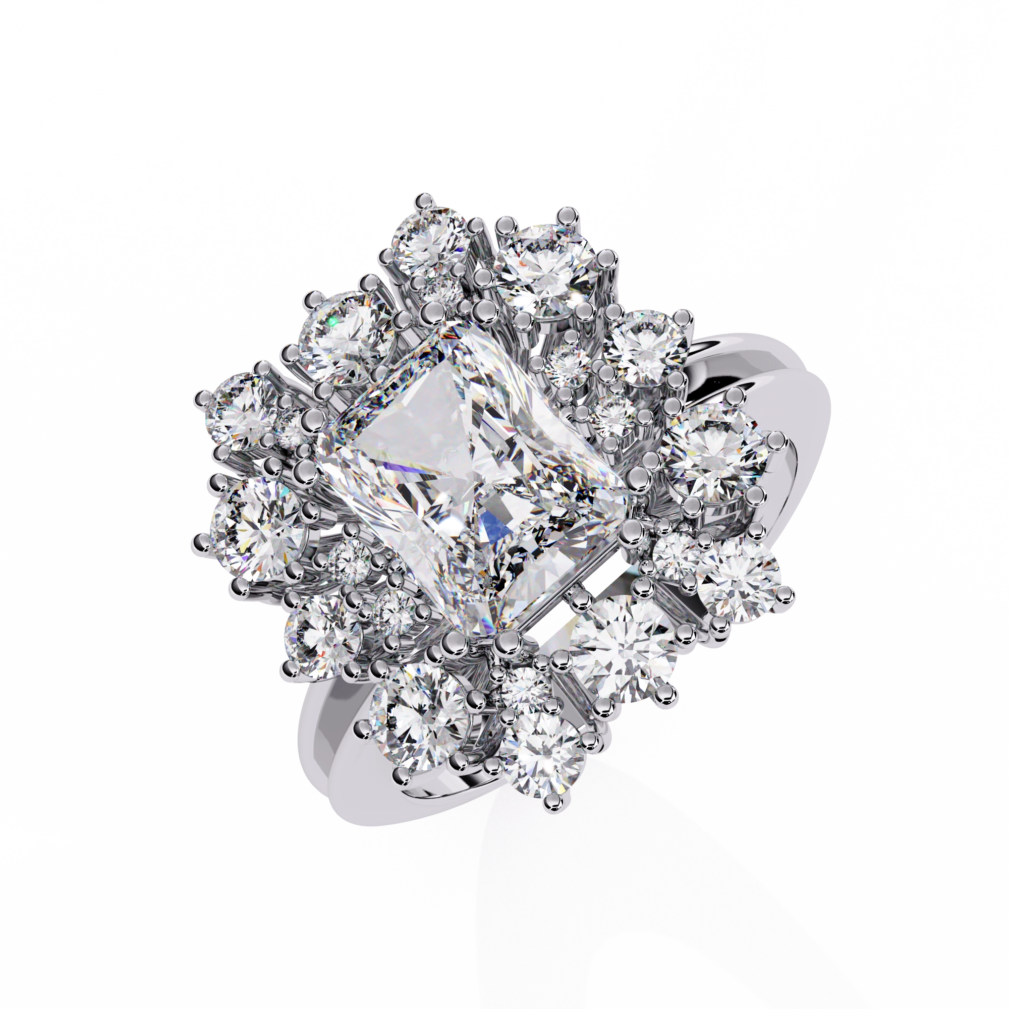 Elevated Halo Diamond Ring