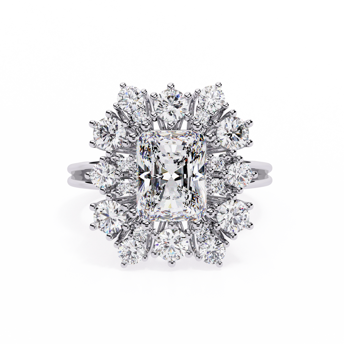 Elevated Halo Diamond Ring