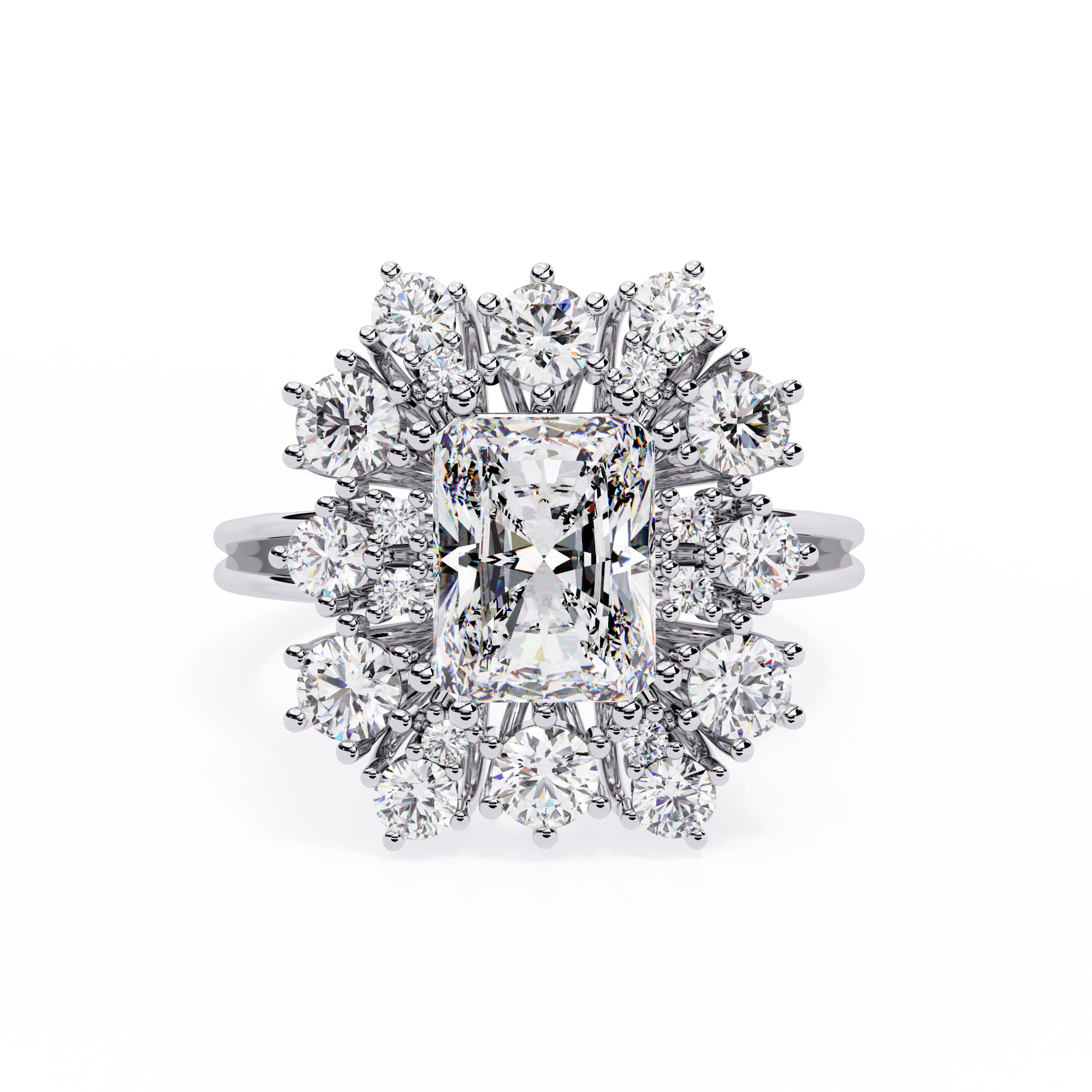 Elevated Halo Diamond Ring