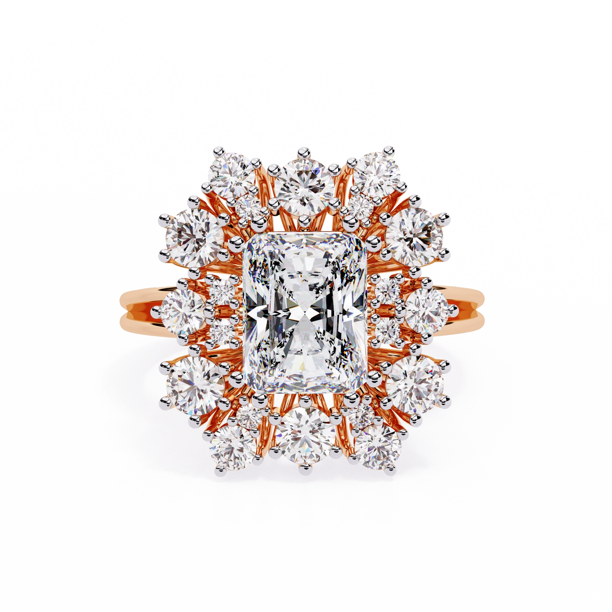 Elevated Halo Diamond Ring