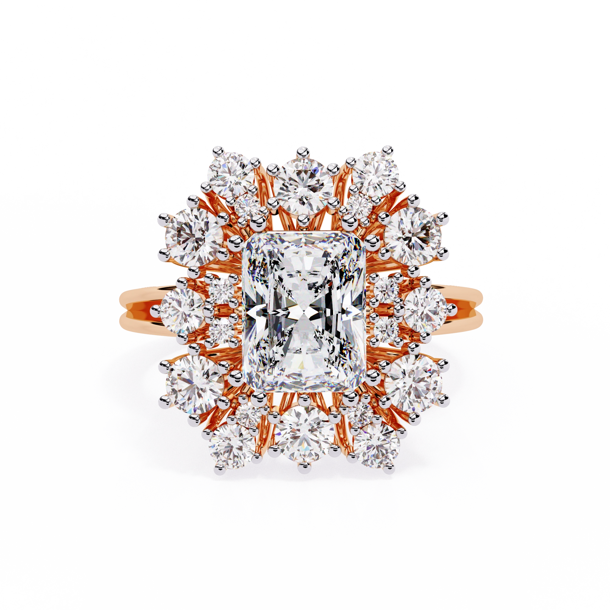 Elevated Halo Diamond Ring
