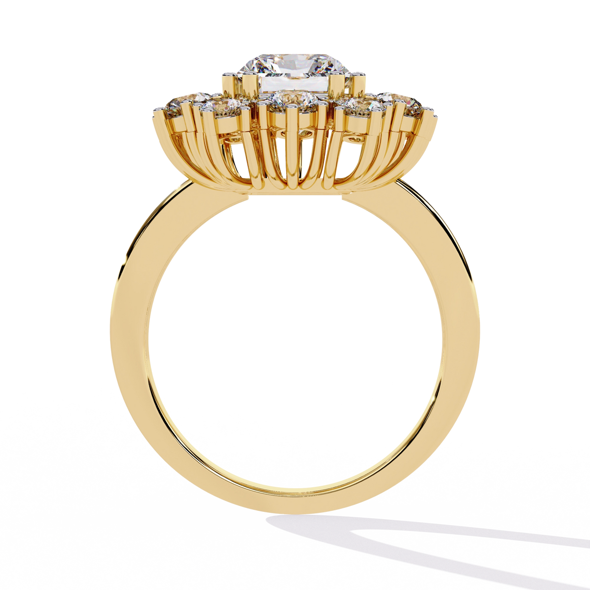 Elevated Halo Diamond Ring